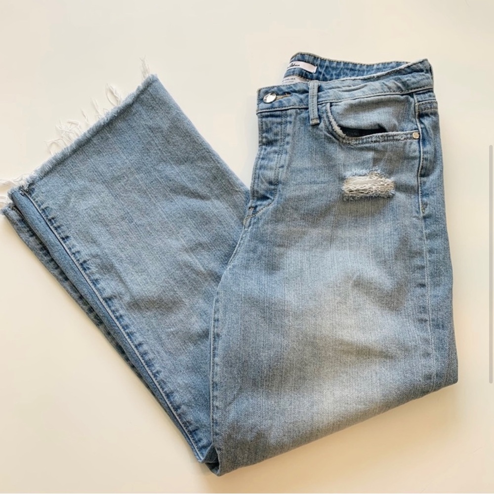 Sam Edelman Chelsea High Rise Wide Leg Crop Denim Jeans - Picture 3 of 12